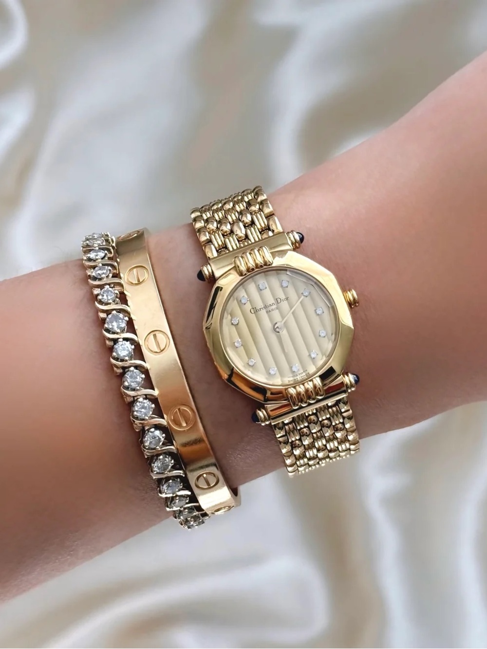 AUTHENTIC RARE VINTAGE DIOR DIAMOND WATCH